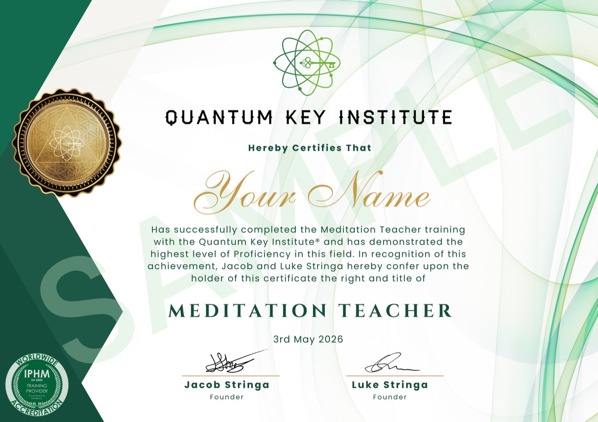 Quantum Key Institute Meditation Teacher certification sample