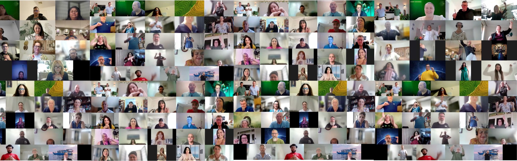 Collage of QKI students on live coaching calls